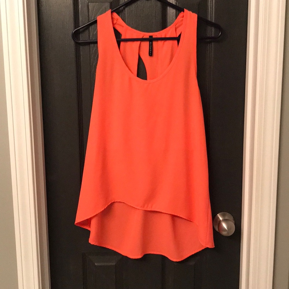 B Jewel coral tank top